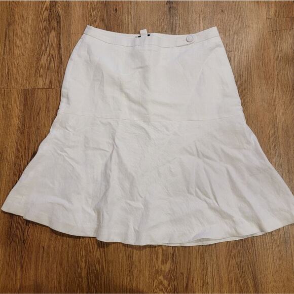 Womens Loft White Skirt with Slip Size 4 - Picture 1 of 10
